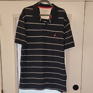 Nautica Navy Polo with Red Accents